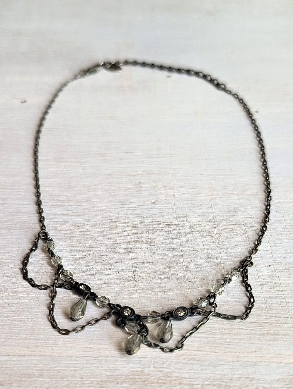 Robert Rose Crystal Drop Statement Necklace